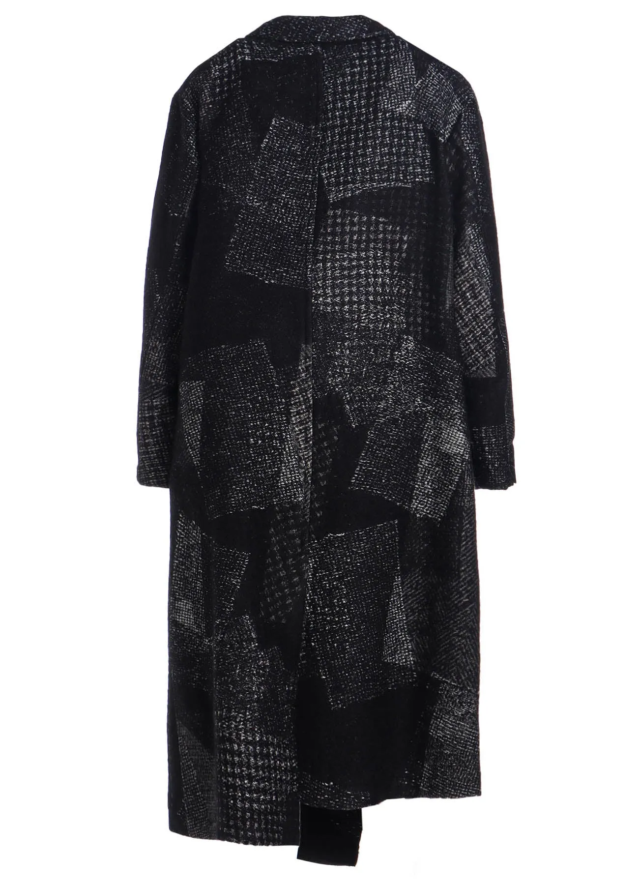 WOOL COTTON RANDOM HOUNDSTOOTH JQ LEFT FRONT CUT COAT