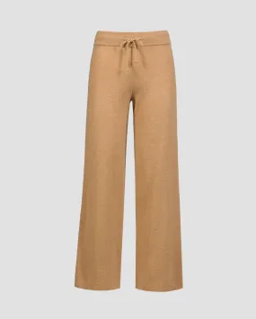 Wool knit trousers with cashmere Juvia Frieda 83219319-camel