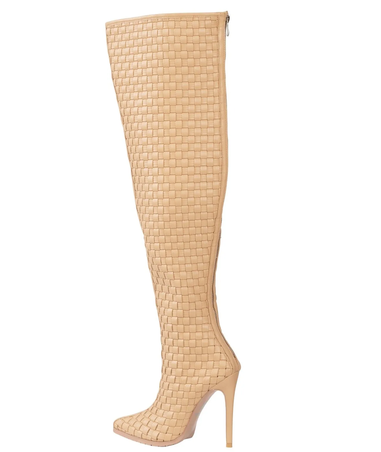 Woven Boots Nude