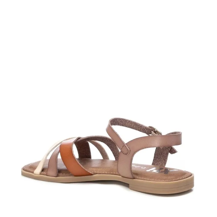 XTI Flat Beige Women's Sandals In Size 142851