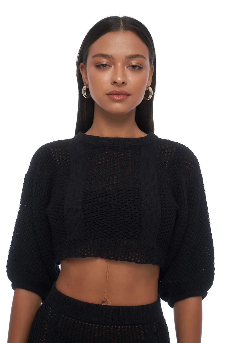 Yuka Knit Top - Black