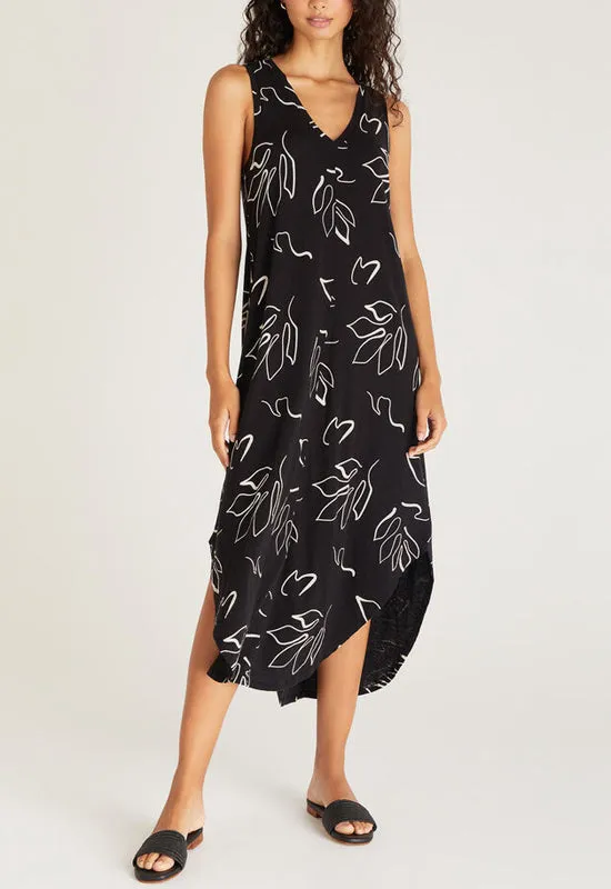 Z Supply Reverie Abstract Dress Black