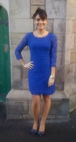 Chic Zarita Lace Dress Blue